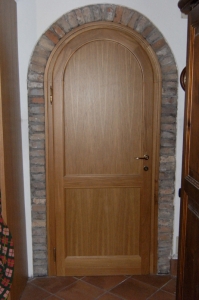 Abitazione a Venezia, porta in rovere, Arch. Carlo Capovilla